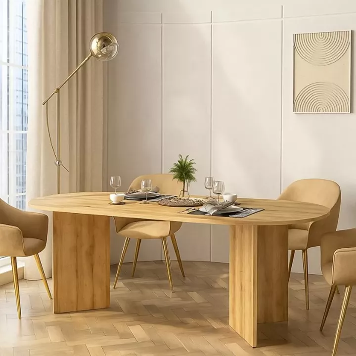 Τραπέζι Cortado Megapap χρώμα sapphire oak 200x90x74εκ.