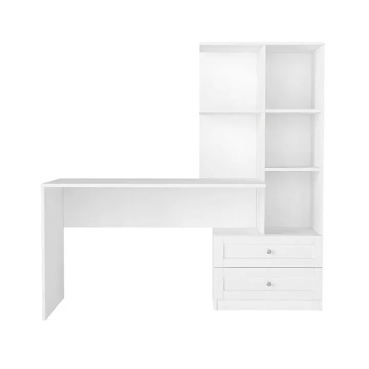 Γραφείο εργασίας Mantra Megapap χρώμα λευκό 150x60x152εκ.