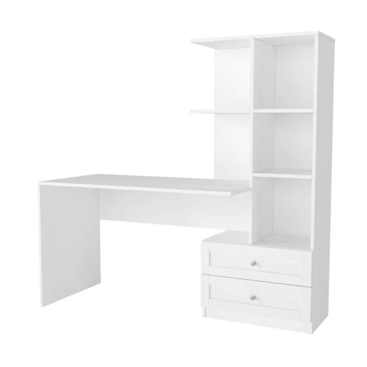 Γραφείο εργασίας Mantra Megapap χρώμα λευκό 150x60x152εκ.