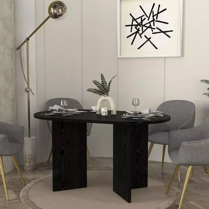 Τραπέζι Cortado Megapap χρώμα sencron black 138x80x75εκ.