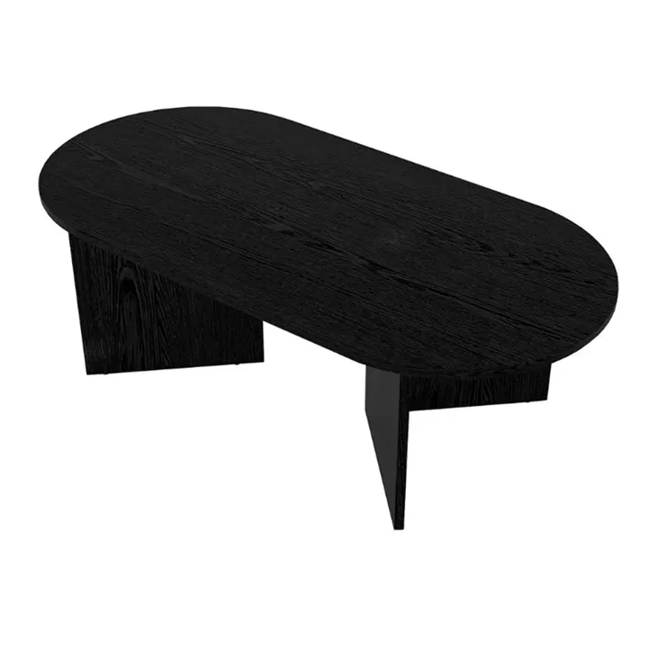 Τραπεζάκι σαλονιού Cortado Megapap χρώμα sencron black 120x60x39,6εκ.