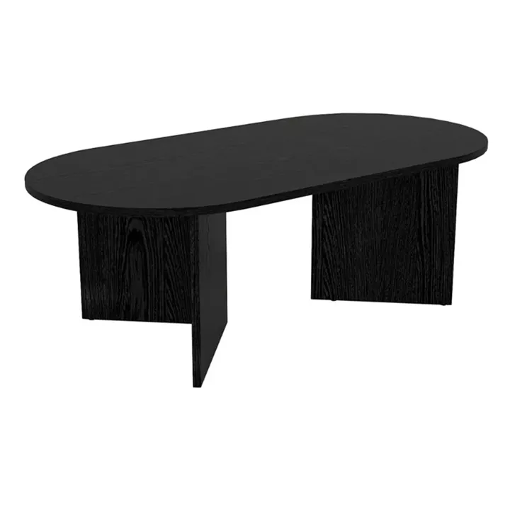 Τραπεζάκι σαλονιού Cortado Megapap χρώμα sencron black 120x60x39,6εκ.