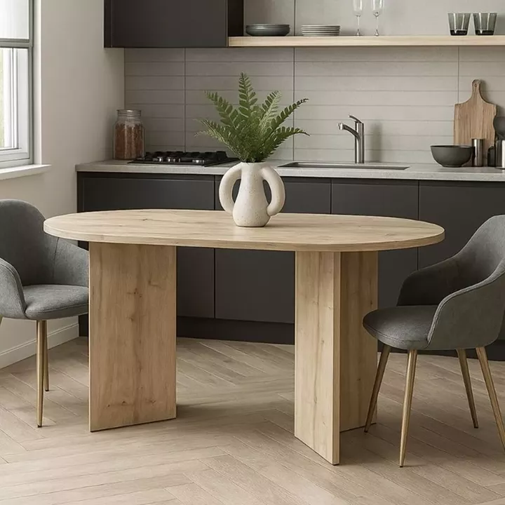 Τραπέζι Cortado Megapap χρώμα sapphire oak 138x80x75εκ.