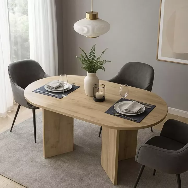 Τραπέζι Cortado Megapap χρώμα sapphire oak 138x80x75εκ.