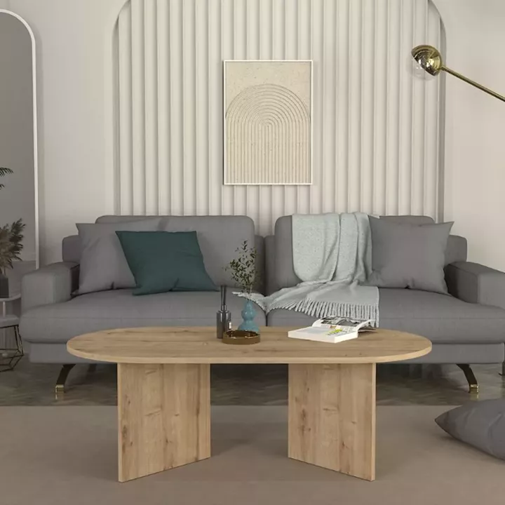 Τραπεζάκι σαλονιού Cortado Megapap χρώμα sapphire oak 120x60x39,6εκ.