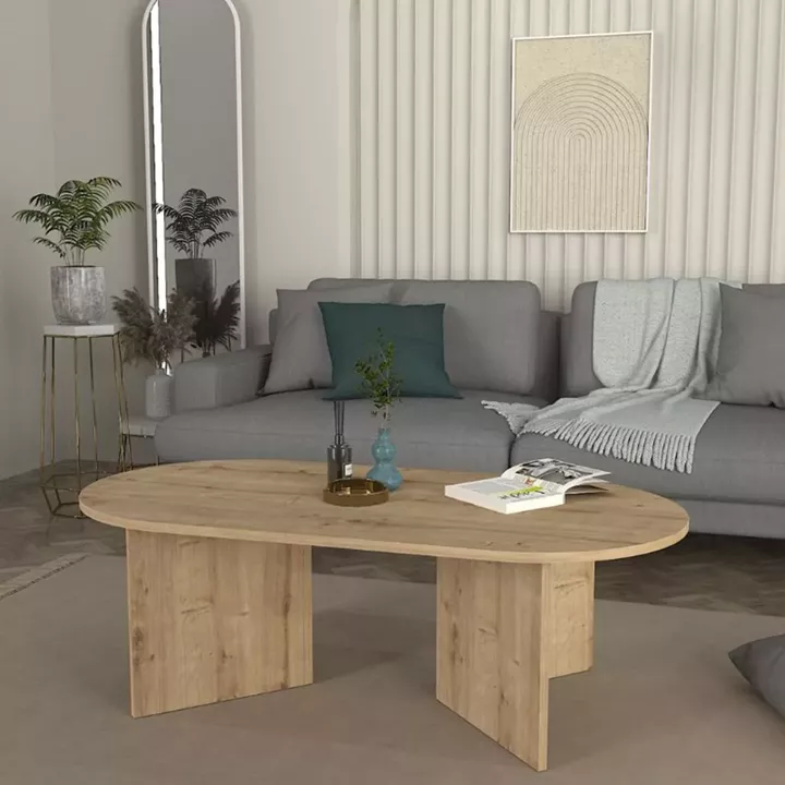 Τραπεζάκι σαλονιού Cortado Megapap χρώμα sapphire oak 120x60x39,6εκ.