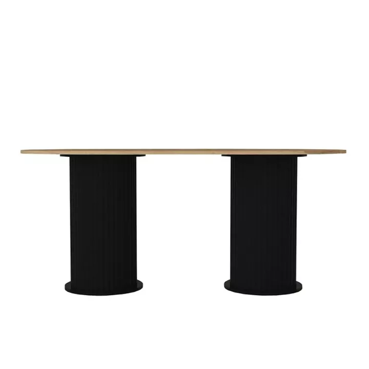 Τραπέζι Bohema Megapap χρώμα μαύρο - sepet oak 180x90x77,7εκ.