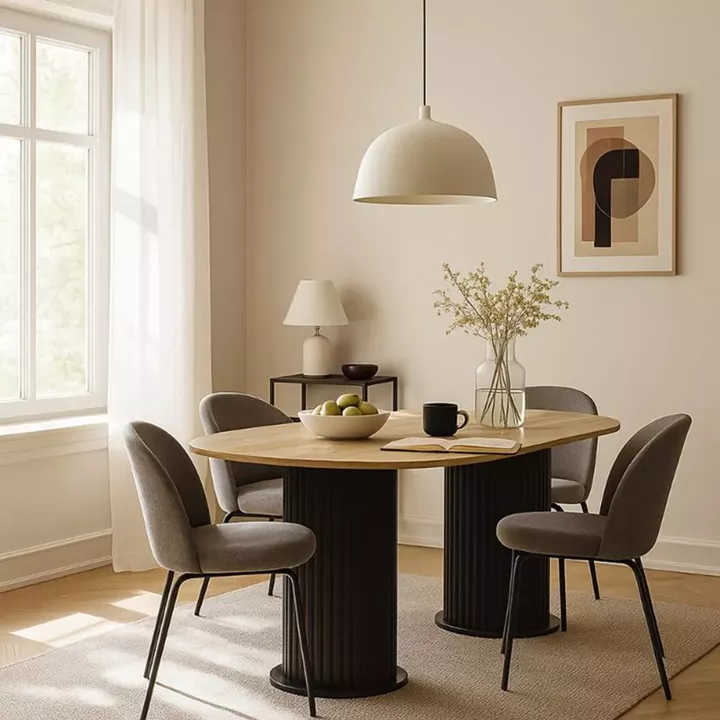 Τραπέζι Bohema Megapap χρώμα μαύρο - sepet oak 180x90x77,7εκ.