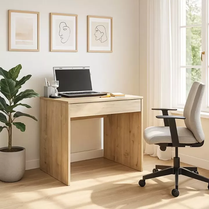 Γραφείο εργασίας Mida Megapap χρώμα sapphire oak 72x60x73,8εκ.