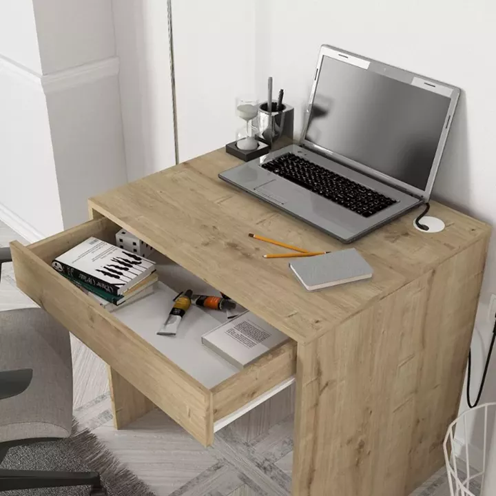 Γραφείο εργασίας Mida Megapap χρώμα sapphire oak 72x60x73,8εκ.