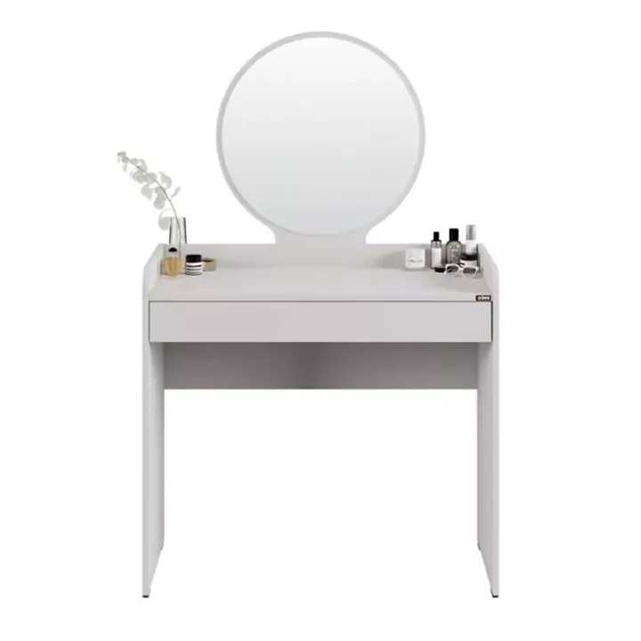 Τουαλέτα με καθρέπτη Curve Megapap χρώμα λευκό 90x47x142εκ.