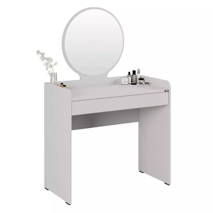 Τουαλέτα με καθρέπτη Curve Megapap χρώμα λευκό 90x47x142εκ.