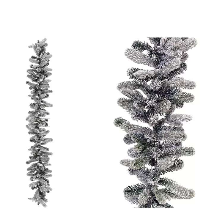 Χριστουγεννιάτικη Χιονισμένη Γιρλάντα PE/PVC Με 180 Κλαδιά 270cm