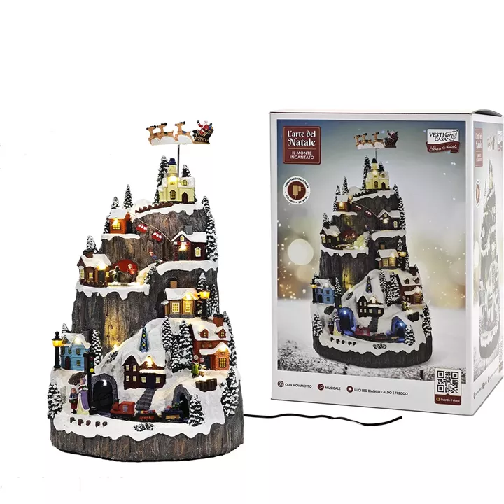 Χριστουγεννιάτικο Σκηνικό Με Φως, Μουσική Και Κίνηση 42cm