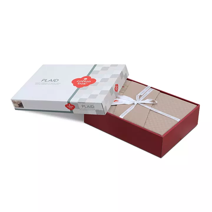 Σετ παπλωματοθήκη Plaid Cotton Box 3 τμχ Μονή (160x220) χρώμα mink