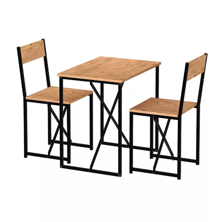 Τραπεζαρία Maysa Megapap Σετ 3 τμχ χρώμα pine oak 72,5x52,5x71,8εκ.