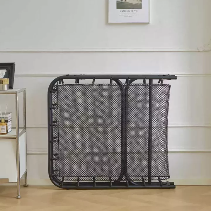 Κρεβάτι Σπαστό ArteLibre FLEXREST Με Στρώμα Πάχους 12cm Μαύρο Μέταλλο 180x80x33cm