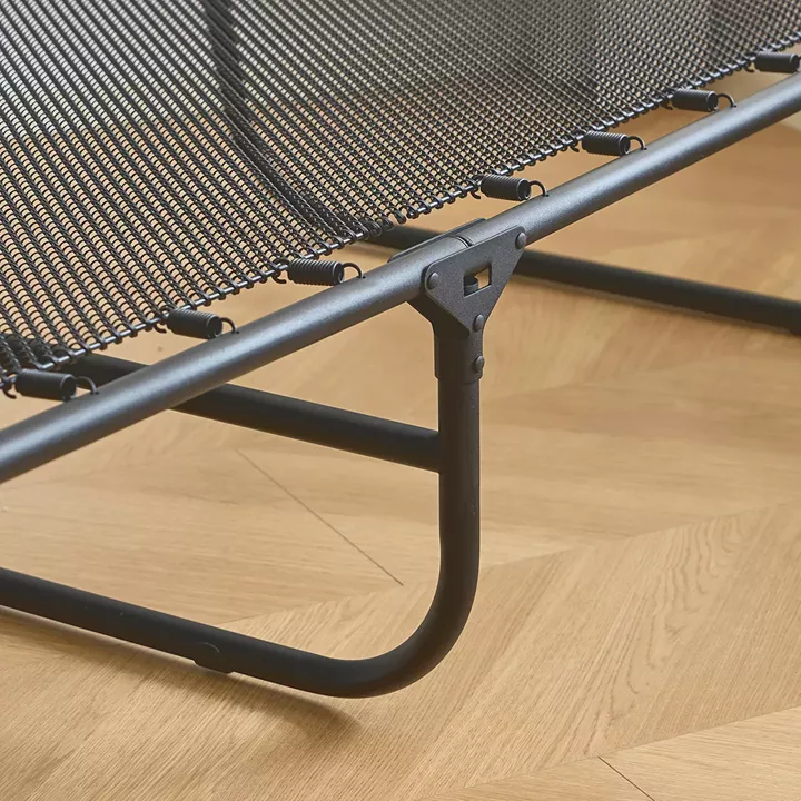 Κρεβάτι Σπαστό ArteLibre FLEXREST Με Στρώμα Πάχους 12cm Μαύρο Μέταλλο 180x80x33cm