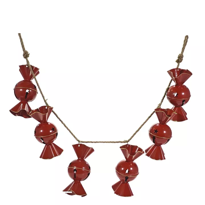 Χριστουγεννιάτικη Γιρλάντα Με Καραμέλες Κόκκινο 120cm
