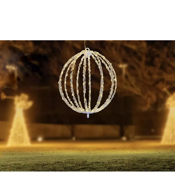 Χριστουγεννιάτικη Φωτιζόμενη Σφαίρα Με 144 LED Φ30cm