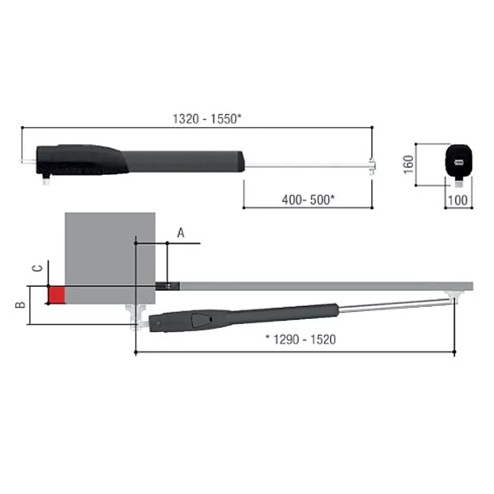 CAME ATS 30 | Μηχανισμός δίφυλλης ανοιγόμενης γκαραζόπορτας