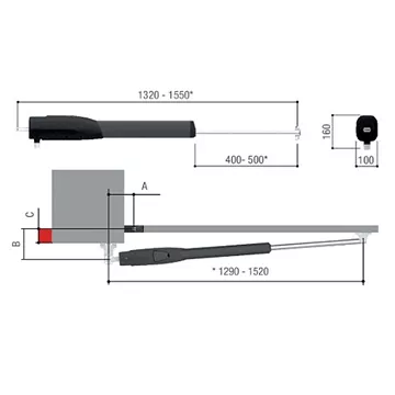 CAME ATS 30 διαστάσεις