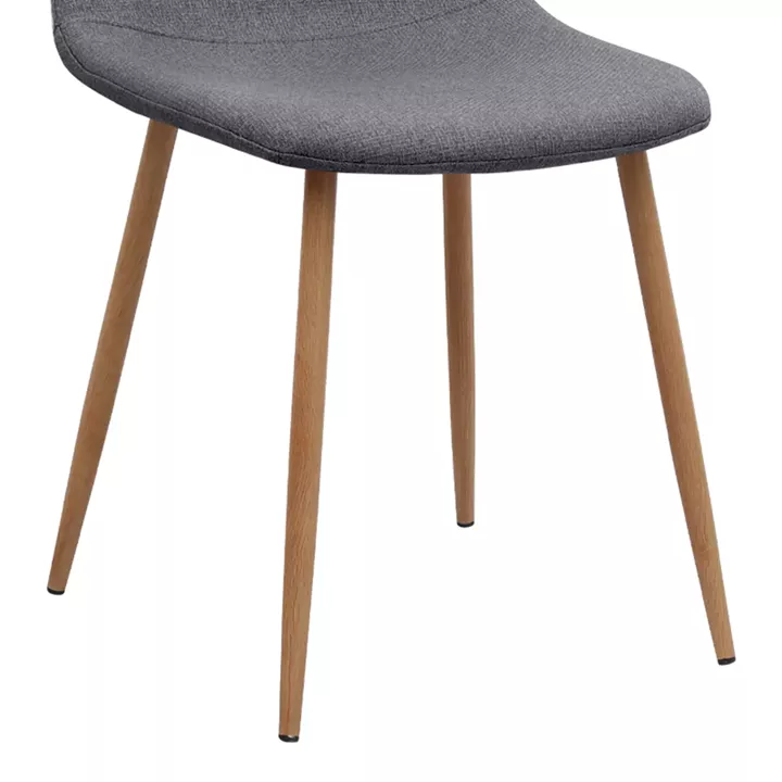 Καρέκλα τραπεζαρίας Iris Megapap γκρι ύφασμα - μεταλλικό φυσικό πόδι 43x50x85εκ.