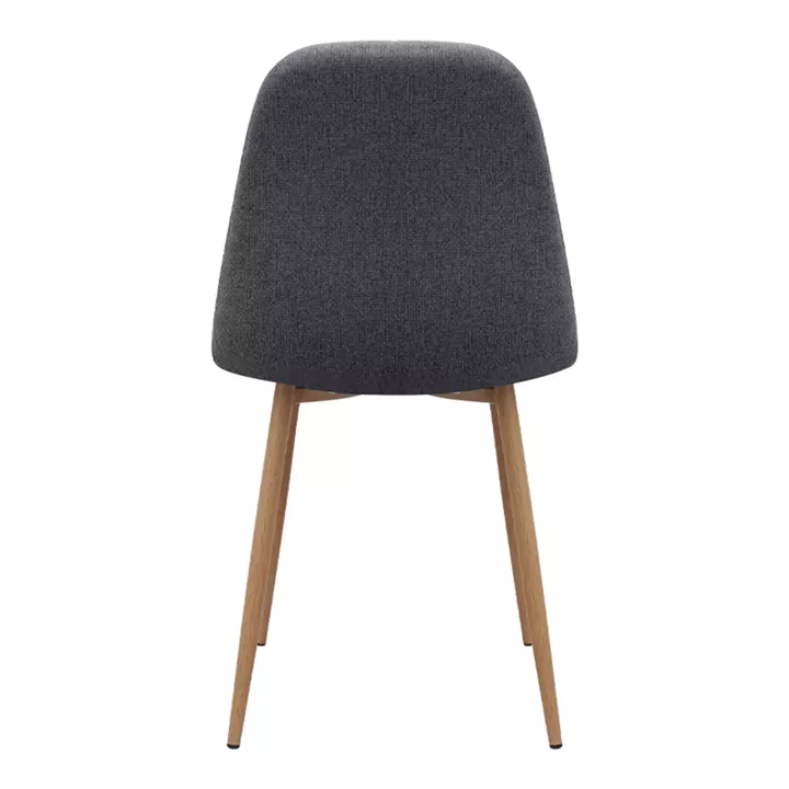 Καρέκλα τραπεζαρίας Iris Megapap γκρι ύφασμα - μεταλλικό φυσικό πόδι 43x50x85εκ.