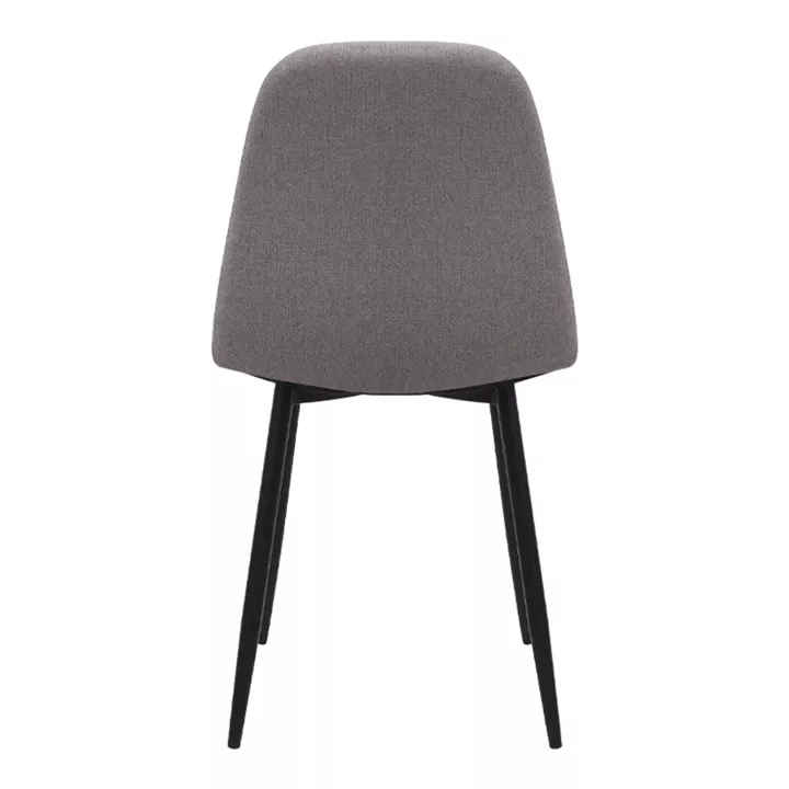 Καρέκλα τραπεζαρίας Iris Megapap μπεζ ύφασμα - μεταλλικό μαύρο πόδι 43x50x85εκ.