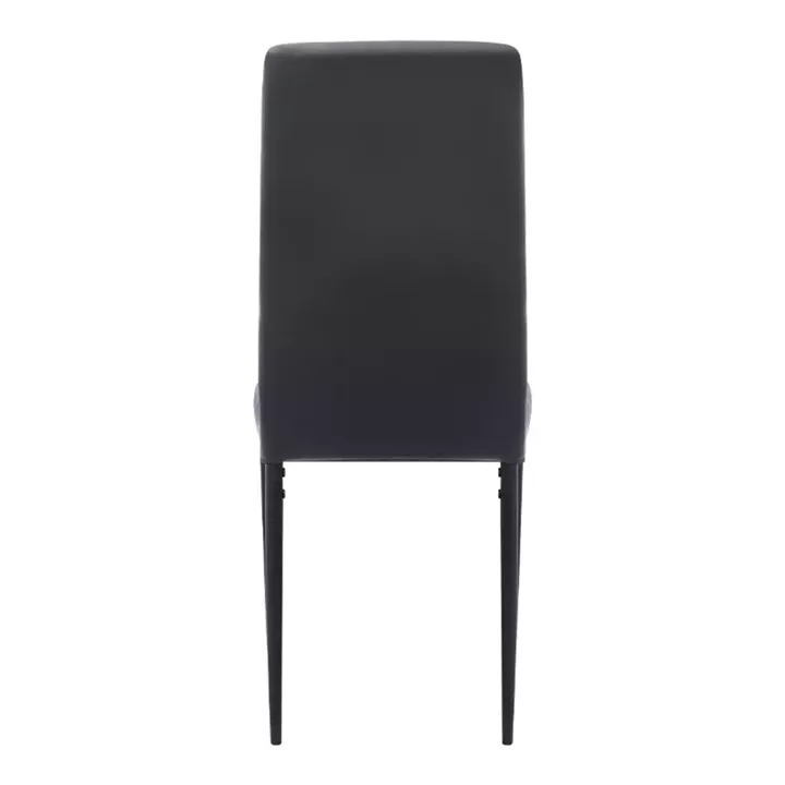 Καρέκλα τραπεζαρίας Rosa Megapap μαύρο PU - μεταλλικό μαύρο πόδι 40x52x96εκ.