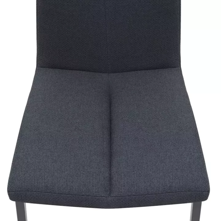 Καρέκλα τραπεζαρίας Fina Megapap ανθρακί ύφασμα - μεταλλικό μαύρο πόδι 43x58x95εκ.