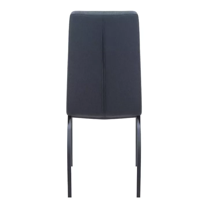 Καρέκλα τραπεζαρίας Fina Megapap ανθρακί ύφασμα - μεταλλικό μαύρο πόδι 43x58x95εκ.