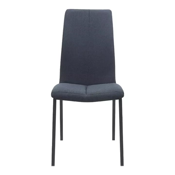 Καρέκλα τραπεζαρίας Fina Megapap ανθρακί ύφασμα - μεταλλικό μαύρο πόδι 43x58x95εκ.