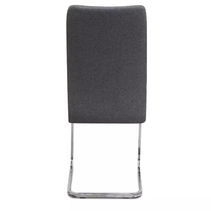 Καρέκλα τραπεζαρίας Laura Megapap γκρι ύφασμα - μεταλλική βάση χρωμίου 42x58x98εκ.