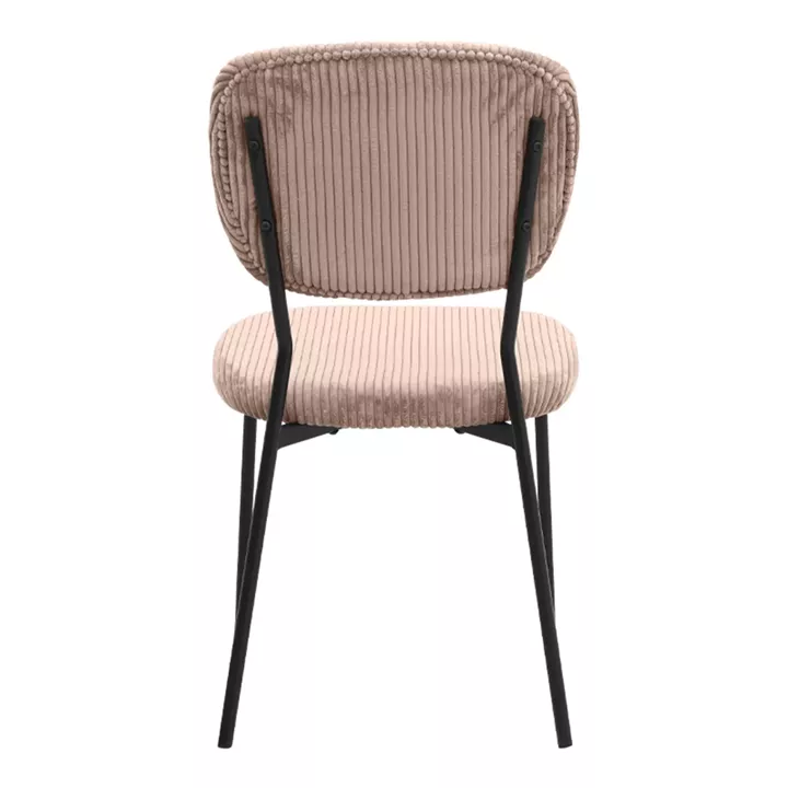 Καρέκλα τραπεζαρίας Kevin Megapap μόκα ύφασμα - μεταλλικό μαύρο πόδι 48x51x87εκ.