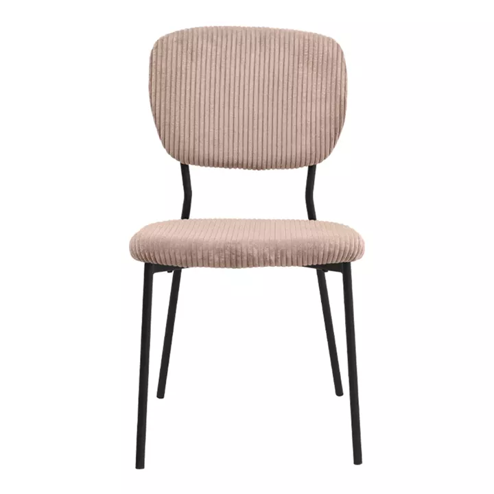 Καρέκλα τραπεζαρίας Kevin Megapap μόκα ύφασμα - μεταλλικό μαύρο πόδι 48x51x87εκ.