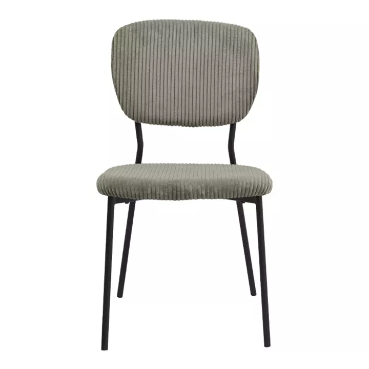 Καρέκλα τραπεζαρίας Kevin Megapap λαδί ύφασμα - μεταλλικό μαύρο πόδι 48x51x87εκ.