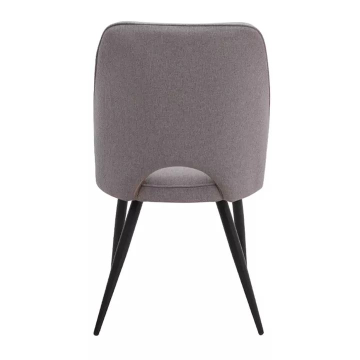 Καρέκλα τραπεζαρίας Christy Megapap μπεζ ύφασμα - μεταλλικό μαύρο πόδι 47x59x90εκ.