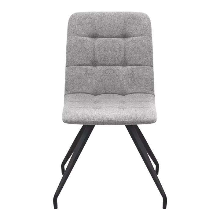 Καρέκλα τραπεζαρίας Bianca Megapap μπεζ ύφασμα - μεταλλικό μαύρο πόδι 43x56x84εκ.