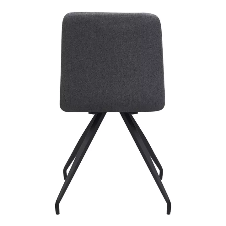 Καρέκλα τραπεζαρίας Bianca Megapap γκρι ύφασμα - μεταλλικό μαύρο πόδι 43x56x84εκ.