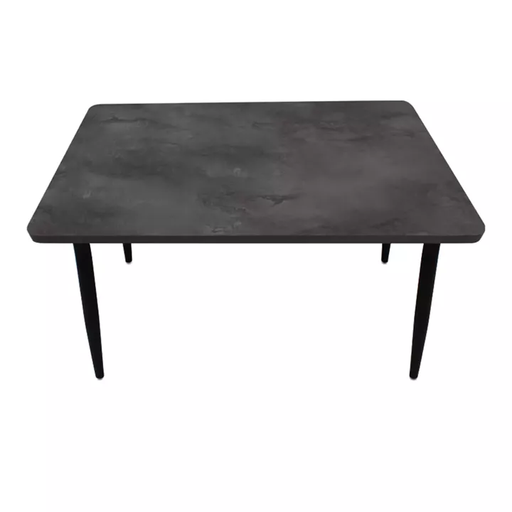 Τραπέζι Levico Megapap Mdf - μεταλλικό χρώμα σκούρο γκρι σκυροδέματος 130x75x75εκ.