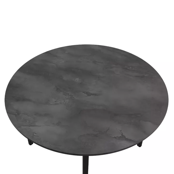 Τραπέζι Zeno Megapap χρώμα σκούρο γκρι σκυροδέματος Ø110x73,5εκ.