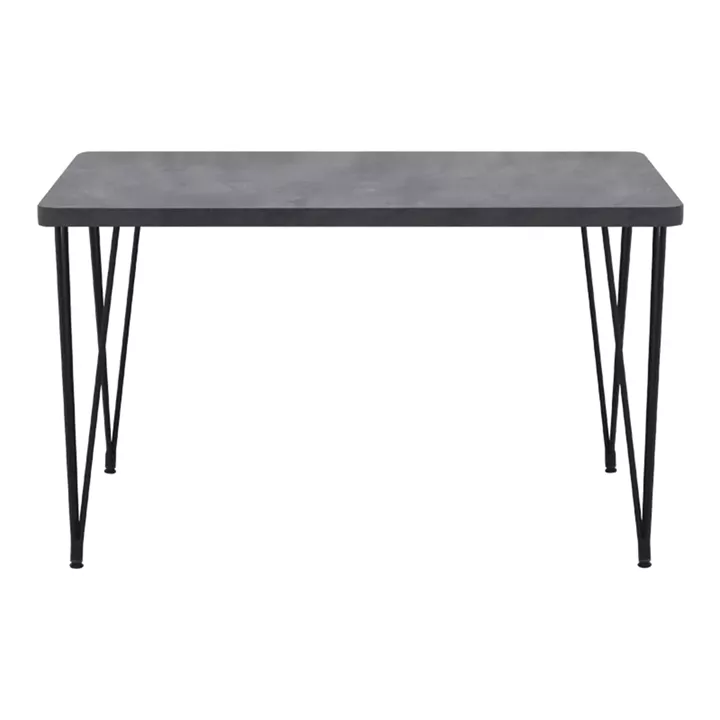 Τραπέζι Roger Megapap Mdf - μεταλλικό χρώμα σκούρο γκρι σκυροδέματος 120x70x75εκ.