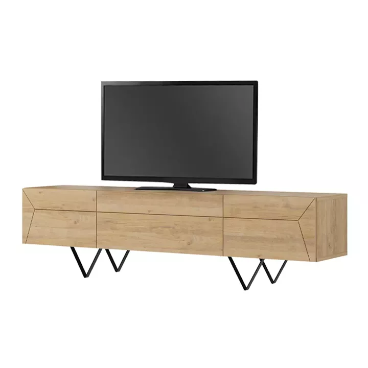 Έπιπλο τηλεόρασης Jacomen Megapap χρώμα sapphire oak 160x35x43εκ.