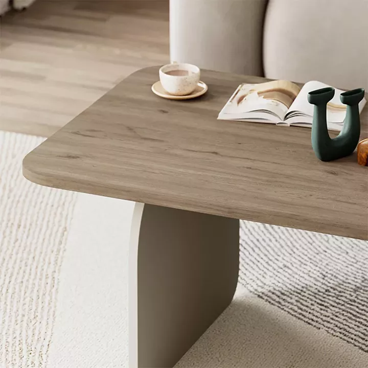 Τραπεζάκι σαλονιού Pietra Megapap χρώμα sepet oak - sandstone 100x60x41,8εκ.