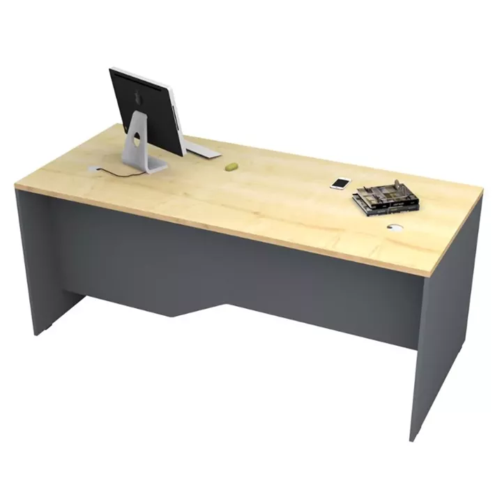 Γραφείο επαγγελματικό Venturo Megapap χρώμα ανθρακί - φυσικό οξιάς 180x80x75εκ.