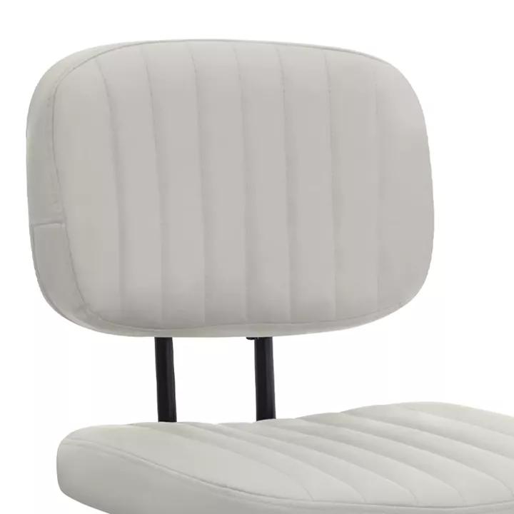 Καρέκλα γραφείου Romano Megapap από τεχνόδερμα χρώμα λευκό 46x53x79/86εκ.