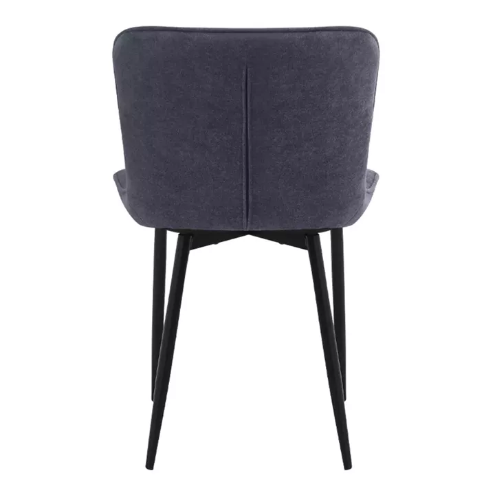 Καρέκλα τραπεζαρίας Chiara Megapap ανθρακί ύφασμα - μεταλλικό μαύρο πόδι 48x58x81εκ.