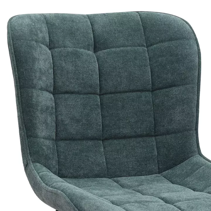 Καρέκλα τραπεζαρίας Chiara Megapap πράσινο ύφασμα - μεταλλικό μαύρο πόδι 48x58x81εκ.