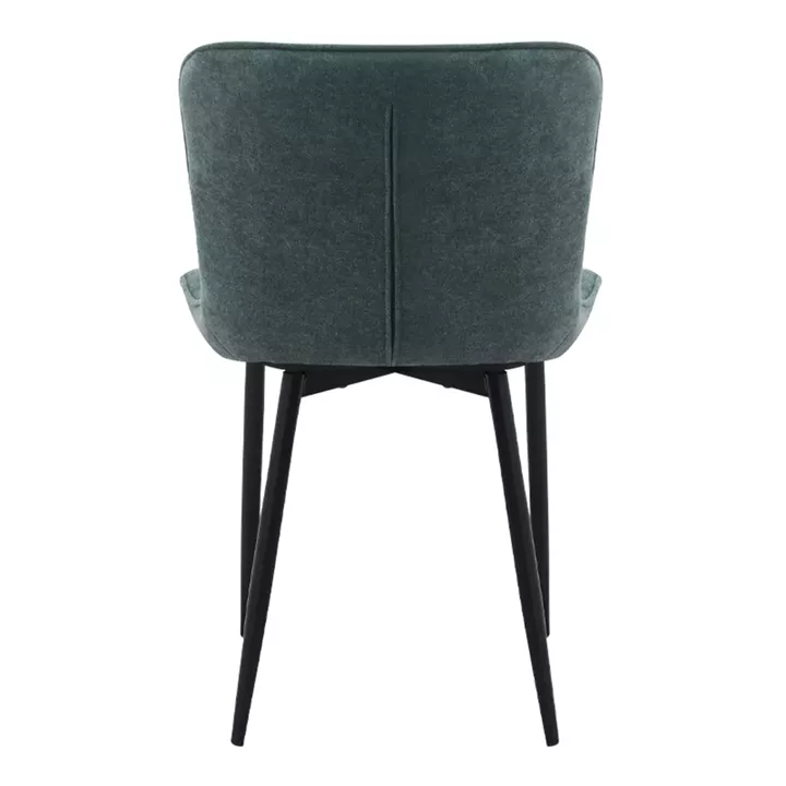 Καρέκλα τραπεζαρίας Chiara Megapap πράσινο ύφασμα - μεταλλικό μαύρο πόδι 48x58x81εκ.